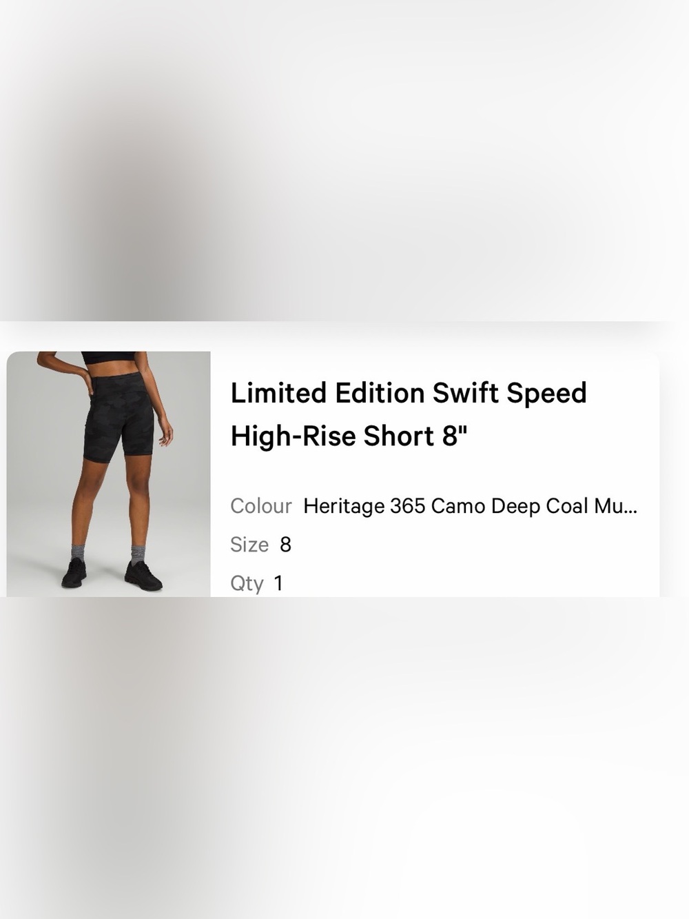 Lululemon Swift Speed Limited Edition High-Rise Shorts 8”